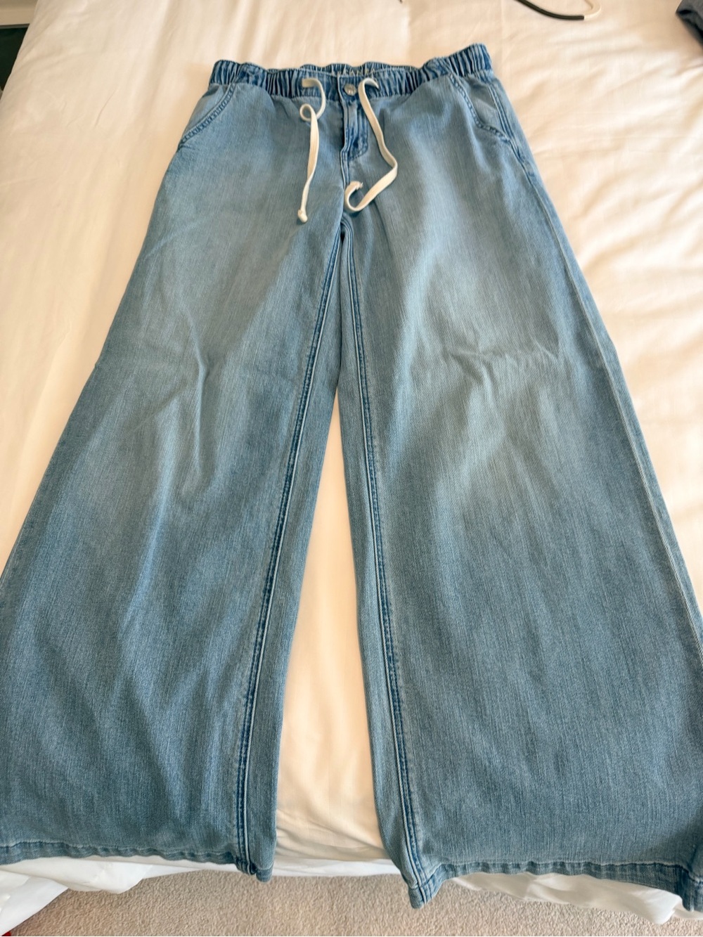 American Eagle Light Wash Wide Leg Denim Women’s Pants